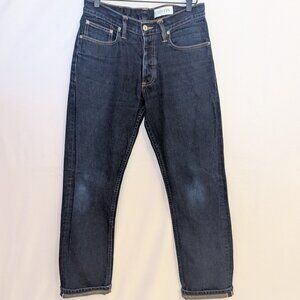 Gustin Men's | Selvedge Button Fly Dark Wash Jeans | Size 31